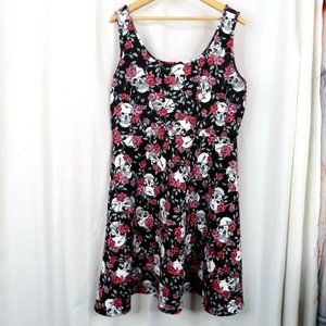 New Torrid Womens Skull Sleeveless Dress Sz 1 Plus